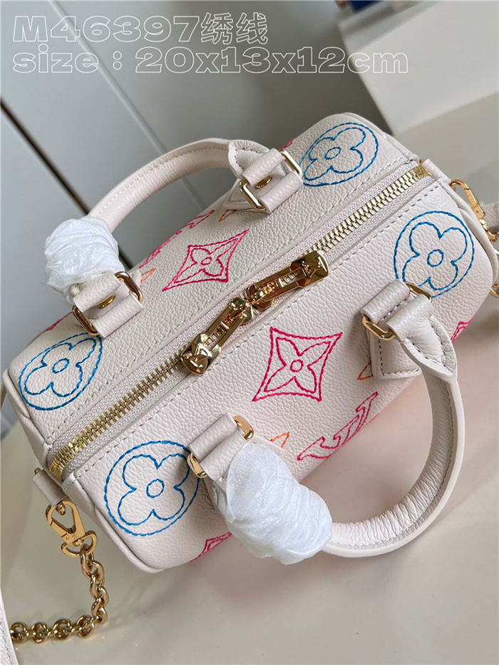 Louis Vuitton SPEEDY BANDOULIÈRE 20 Monogram Empreinte Embroidery M46397 High