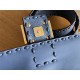 BAGUETTE Selleria bag with oversized topstitching Blue High