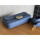 BAGUETTE Selleria bag with oversized topstitching Blue High