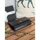 Classic Wallet on Chain AP0250 Lambskin Black Gold Metal B