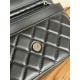 Classic Wallet on Chain AP0250 Lambskin Black Silver Metal B