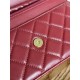 Classic Wallet on Chain AP0250 Lambskin Burgundy Gold Metal B