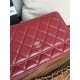 Classic Wallet on Chain AP0250 Lambskin Burgundy Gold Metal B