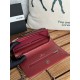 Classic Wallet on Chain AP0250 Lambskin Burgundy Silver Metal B