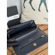 Classic Wallet on Chain AP0250 Lambskin Navy Gold Metal B