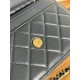 Classic Wallet on Chain AP0250 Lambskin Navy Gold Metal B