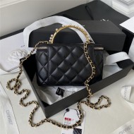 Chanel VANITY WITH CHAIN AP3515 Lambskin, Imitation Pearls, Strass & Gold-Tone Metal Black High