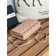 Classic Wallet on Chain AP0250 Lambskin Pink Gold Metal B