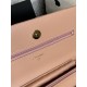 Classic Wallet on Chain AP0250 Lambskin Pink Gold Metal B