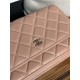 Classic Wallet on Chain AP0250 Lambskin Pink Silver Metal B