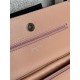 Classic Wallet on Chain AP0250 Lambskin Pink Silver Metal B