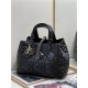 DIOR TOUJOURS BAG MEDIUM Macrocannage Calfskin Black High