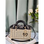 LADY D-JOY BAG SMALL Wicker and Dior Oblique Jacquard High