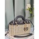 LADY D-JOY BAG SMALL Wicker and Dior Oblique Jacquard High