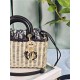 LADY D-JOY BAG SMALL Wicker and Dior Oblique Jacquard High