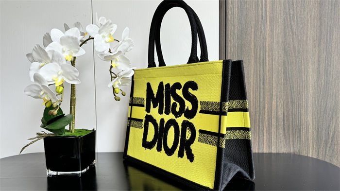 MEDIUM Dior BOOK TOTE Miss Dior Graffiti Embroidery High