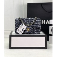 Chanel Mini Classic Flap Bag Tweed Navy-Blue High