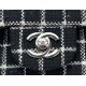 Chanel Medium Classic Flap Bag Tweed Black High