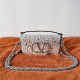 Valentino SMALL LOCÒ SHOULDER BAG WITH CRYSTALS High