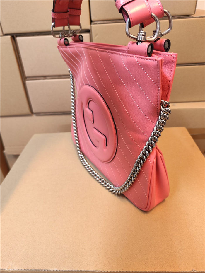 Gucci BLONDIE SMALL TOTE BAG Leather 751518 Pink High