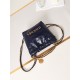 Chanel 22 MINI HANDBAG Shiny Calfskin Navy & Gold-Tone Metal AS3980 High