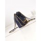 Chanel 22 MINI HANDBAG Shiny Calfskin Navy & Gold-Tone Metal AS3980 High