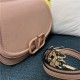 Valentino GARAVANI VSLING SHOULDER BAG IN GRAINY CALFSKIN ROSE CANNELLE High