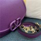 Valentino GARAVANI VSLING SHOULDER BAG IN GRAINY CALFSKIN Purple High