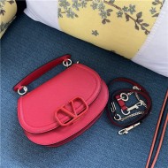 Valentino GARAVANI VSLING SHOULDER BAG IN GRAINY CALFSKIN Red High