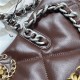 Chanel 19 SHOPPING BAG Shiny Lambskin, Gold-Tone, Silver-Tone & Ruthenium-Finish Metal AS3660 Burgundy High