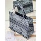 MEDIUM Dior BOOK TOTE Toile de Jouy Embroidery Denim Blue High