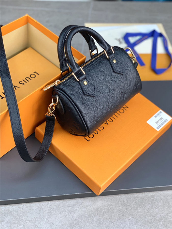 Louis Vuitton Nano Speedy Monogram Empreinte M82450 Black High