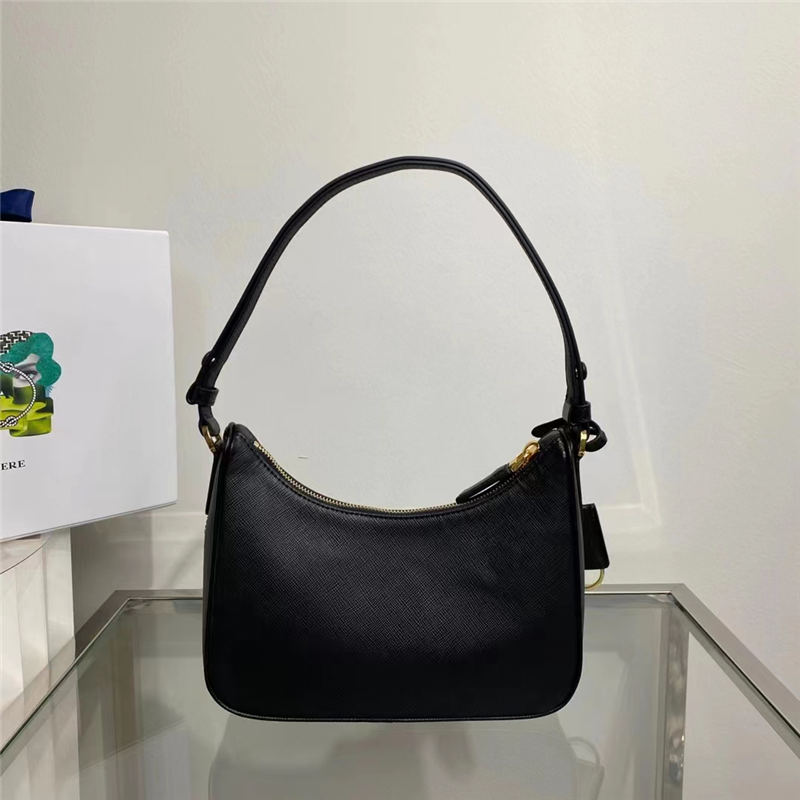 Prada Re-Edition Saffiano leather mini bag 1BC204 Black High