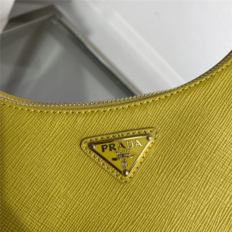 Prada Re-Edition Saffiano leather mini bag 1BC204 Yellow High