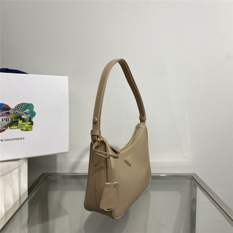 Prada Re-Edition Saffiano leather mini bag 1BC204 Taupe High