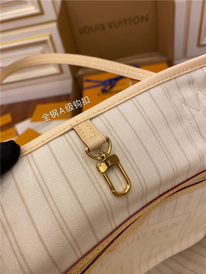 Louis Vuitton Neverfull MM Bag Damier Azur N41361 Top