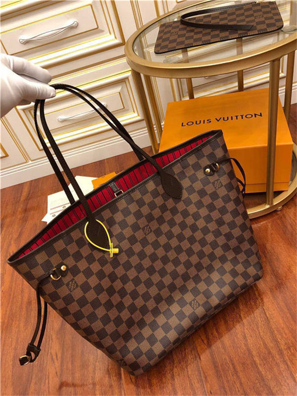 Louis Vuitton Neverfull MM Bag Damier Ebene N41358 Top