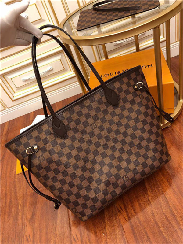 Louis Vuitton Neverfull MM Bag Damier Ebene N41358 Top