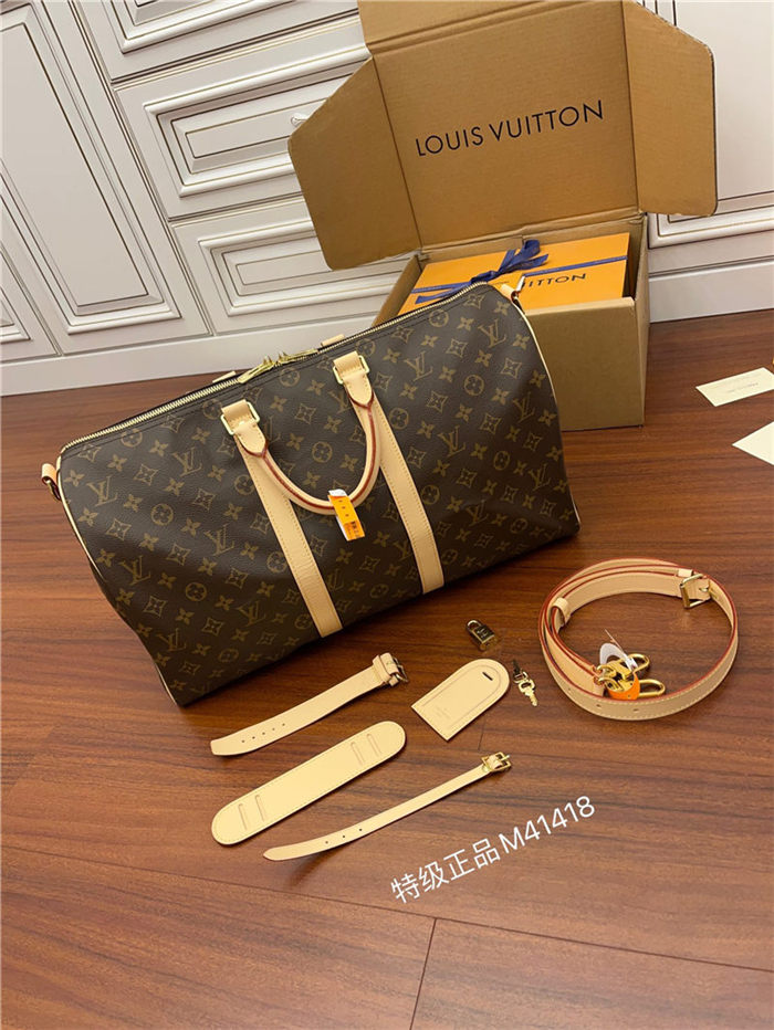 Louis Vuitton Keepall Bandoulière 45 Monogram Eclipse M40569 Top