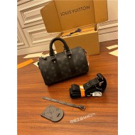 Louis Vuitton Keepall Bandoulière 25 Monogram Eclipse Reverse coated canvas M46271 Top