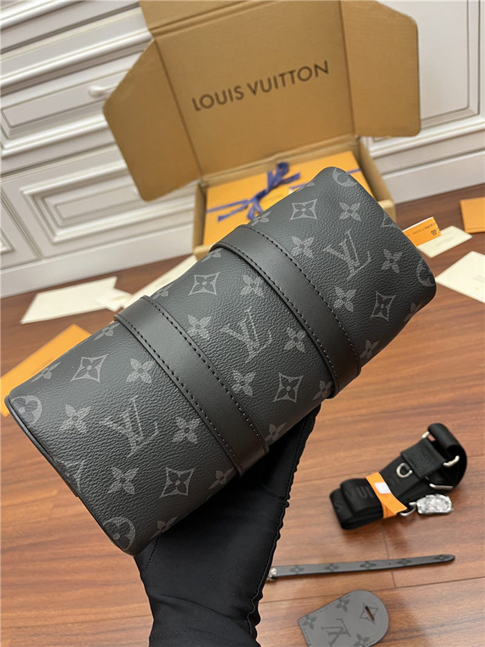 Louis Vuitton Keepall Bandoulière 25 Monogram Eclipse Reverse coated canvas M46271 Top