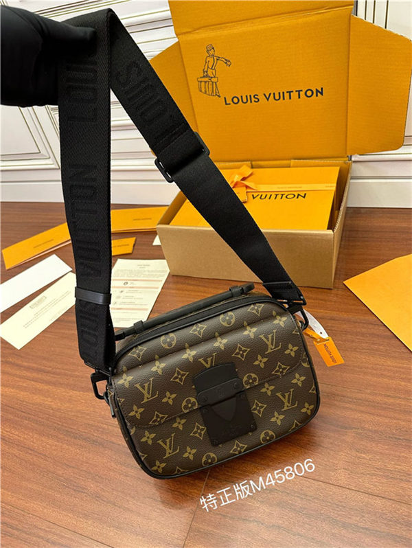 Louis Vuitton S LOCK MESSENGER Monogram Macassar coated canvas M45806 Top