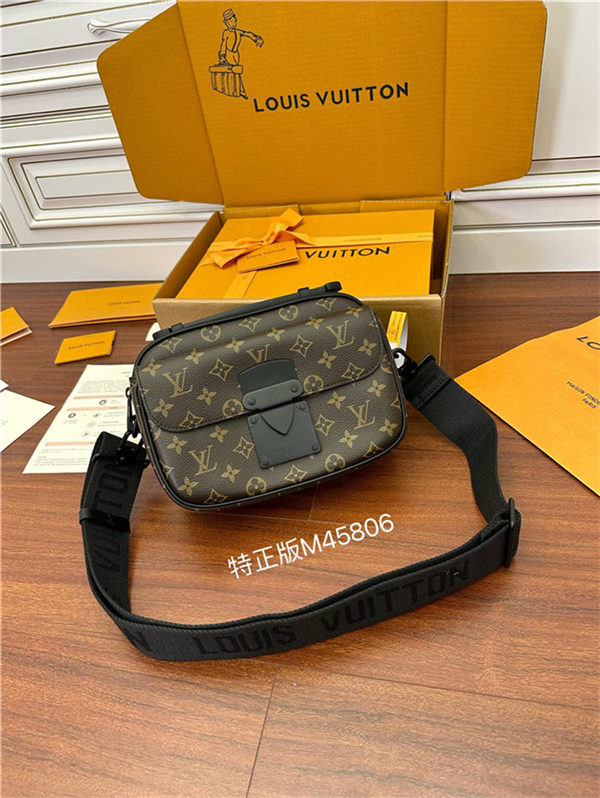 Louis Vuitton S LOCK MESSENGER Monogram Macassar coated canvas M45806 Top