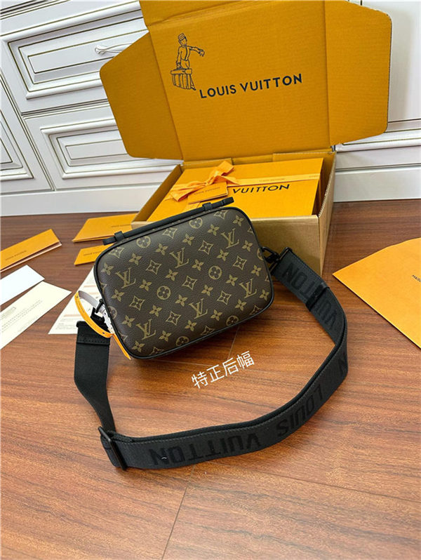 Louis Vuitton S LOCK MESSENGER Monogram Macassar coated canvas M45806 Top