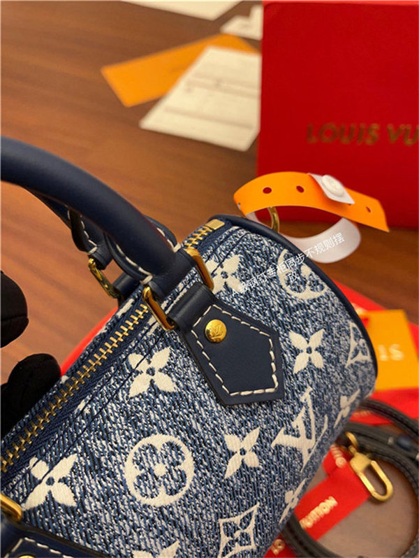 Louis Vuitton NANO SPEEDY Monogram jacquard denim Blue M81168 Top