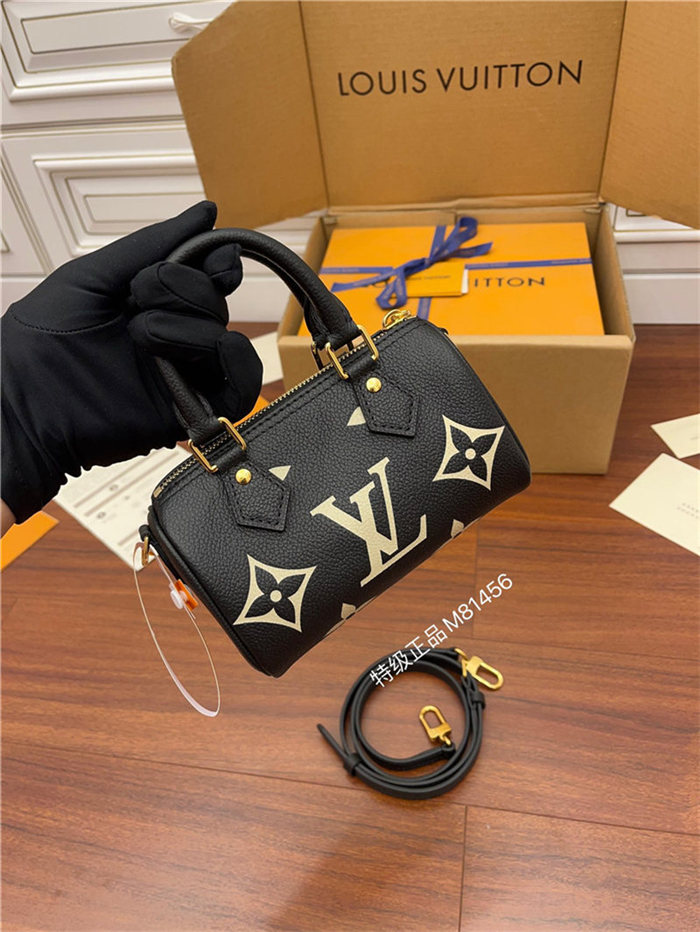 Louis Vuitton NANO SPEEDY Monogram Empreinte Leather M81456 Top