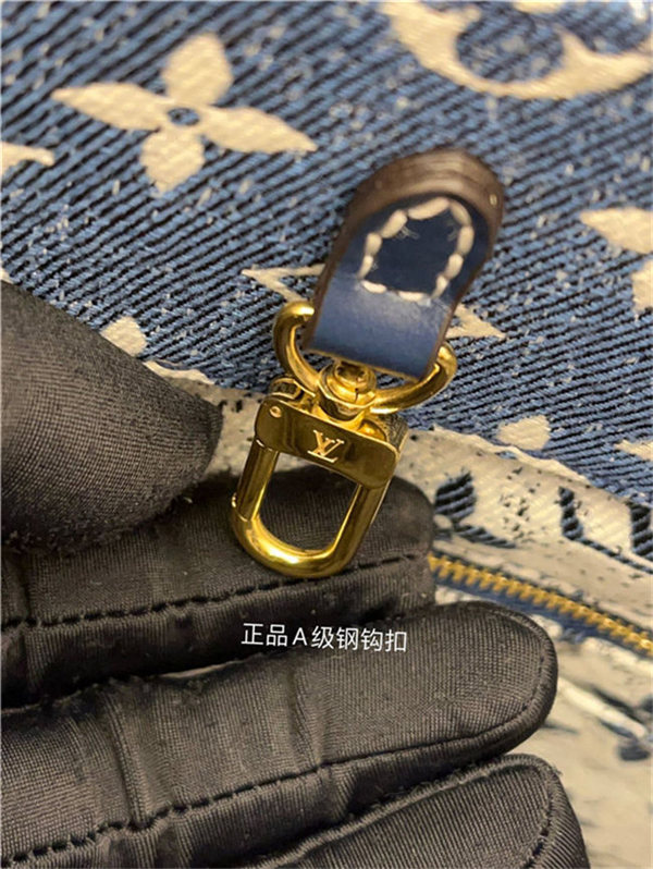 Louis Vuitton ONTHEGO MM Monogram Jacquard Denim Blue M59608 Top