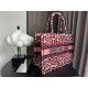 MEDIUM Dior BOOK TOTE Multicolor Mizza Embroidery Burgundy High