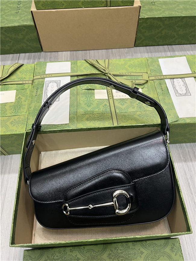 Gucci HORSEBIT 1955 SHOULDER BAG 764155 Leather Black high