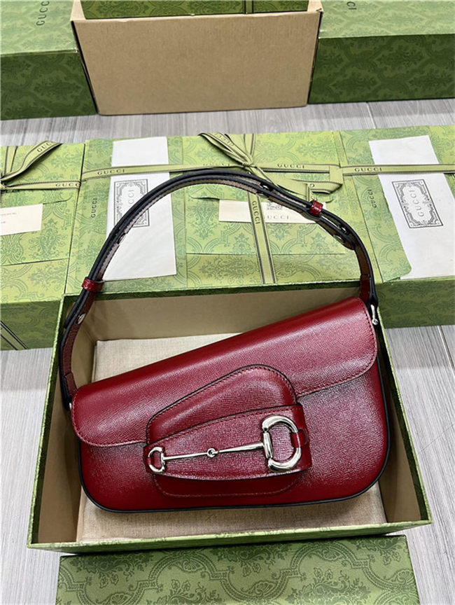 Gucci HORSEBIT 1955 SHOULDER BAG 764155 Leather Burgyndy high